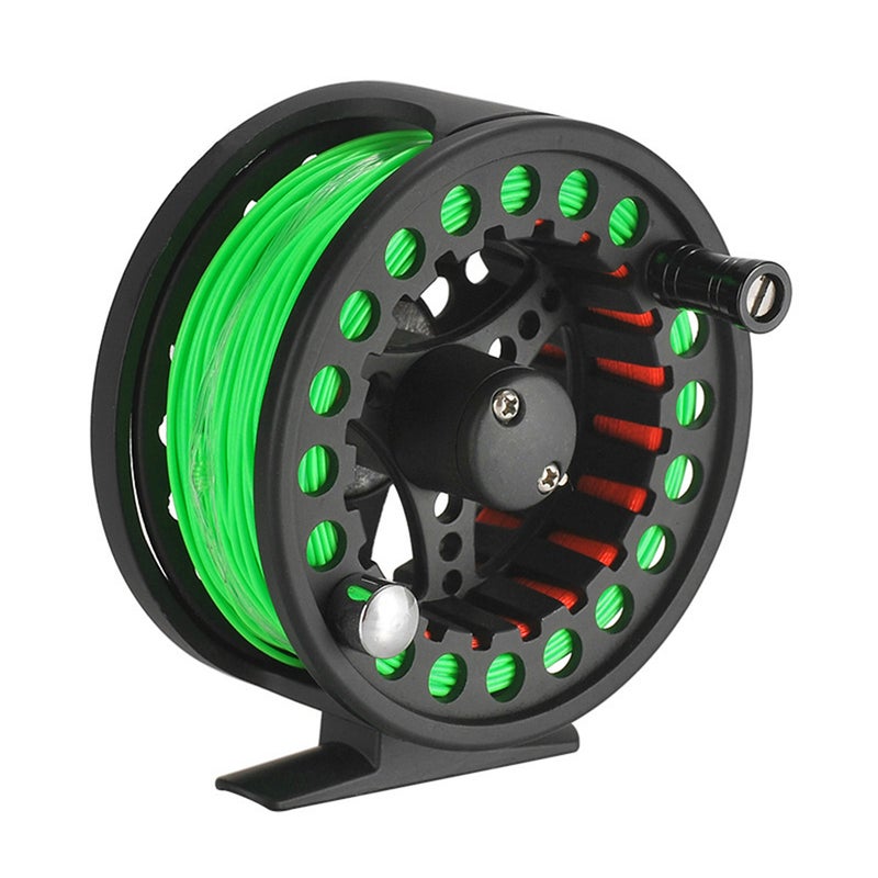 2+1BB Large Arbor Lightweight CNC Machined Aluminum Alloy Fly Fishing Reel 11.5cm