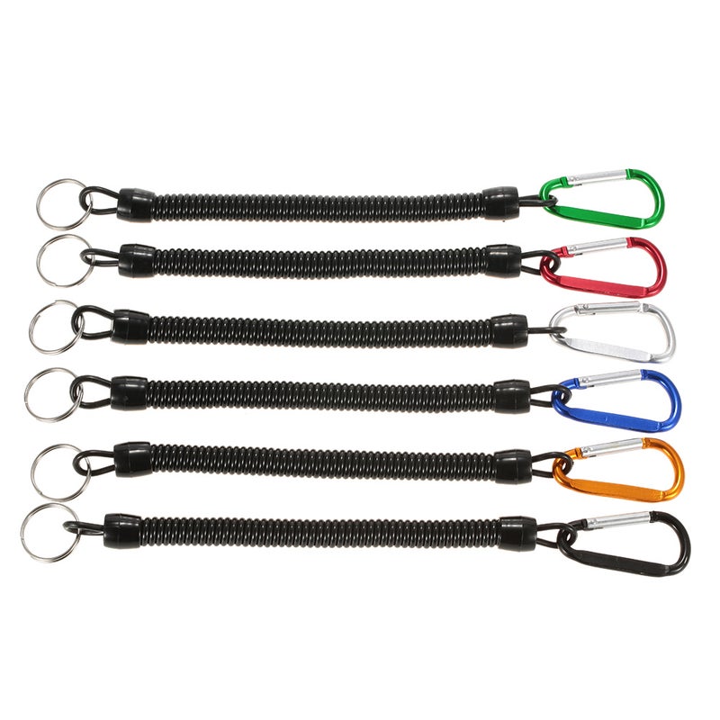 6-Pieces Coiled Lanyards Boating Fishing Ropes Tackle Fish Tools 20cm