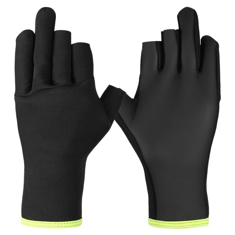 3-Fingerless Anti-Slip Water Resistant Outdoor Neoprene Fishing Gloves For Men 22cm