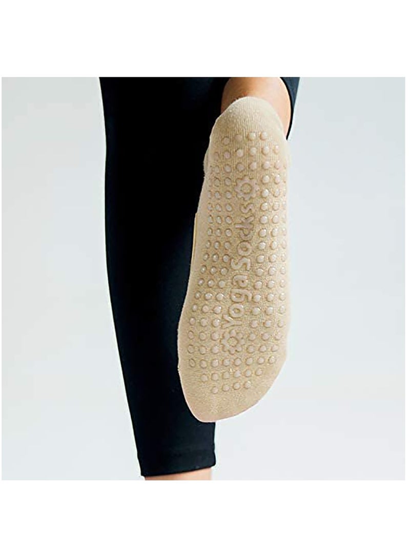 Ladies Anti-Slip Yoga Socks, Pilates Socks, Anti-Slip Grip Socks for Sports Dance Backless Professional Anti-Slip Pilates Fitness(6 Pairs)