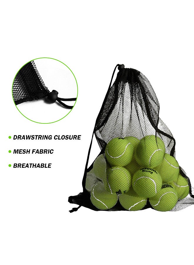 Mesh Sports Equipment Bag Drawstring Storage Sack for Tennis Squash Balls Shoes