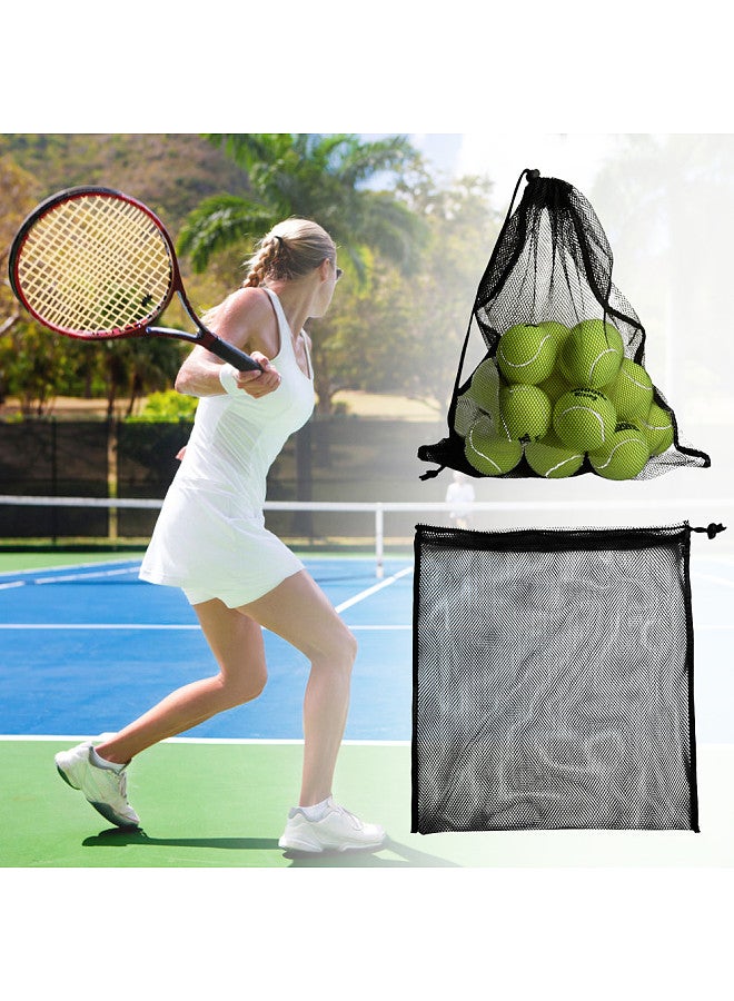 Mesh Sports Equipment Bag Drawstring Storage Sack for Tennis Squash Balls Shoes