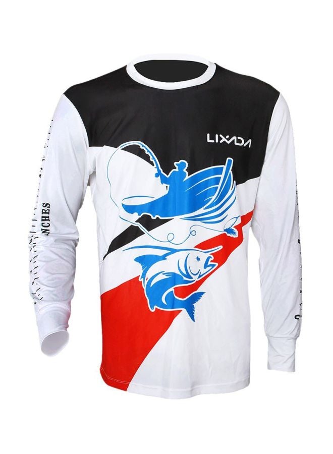 Long Sleeve Printed Fishing T-Shirt 3XL