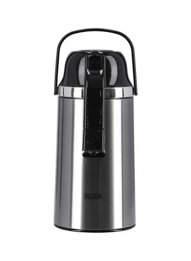 Airpot Glass Vacuum Flask Silver/Black 20.6x20.4x34.9cm