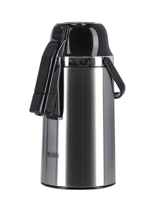 Airpot Glass Vacuum Flask Silver/Black 20.6x20.4x34.9cm
