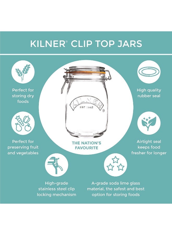 70 ml Glass Clip Top Spice Jar Set
