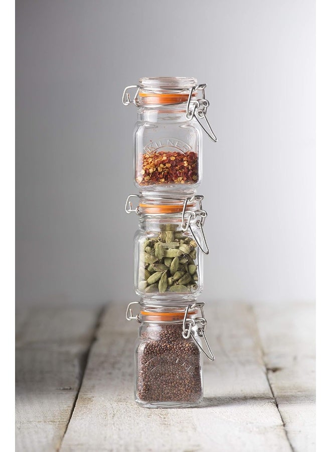 70 ml Glass Clip Top Spice Jar Set