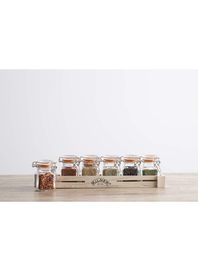 70 ml Glass Clip Top Spice Jar Set
