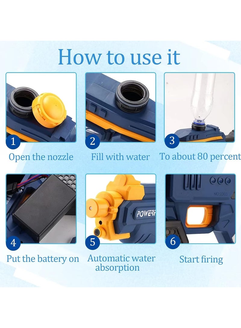 Electric Water Gun for Kids, High Pressure Water Gun Electric Powerful Squirt Guns, Automatic Large Capacity Water Blasters for Kids & Adults Summer Pool Beach Party