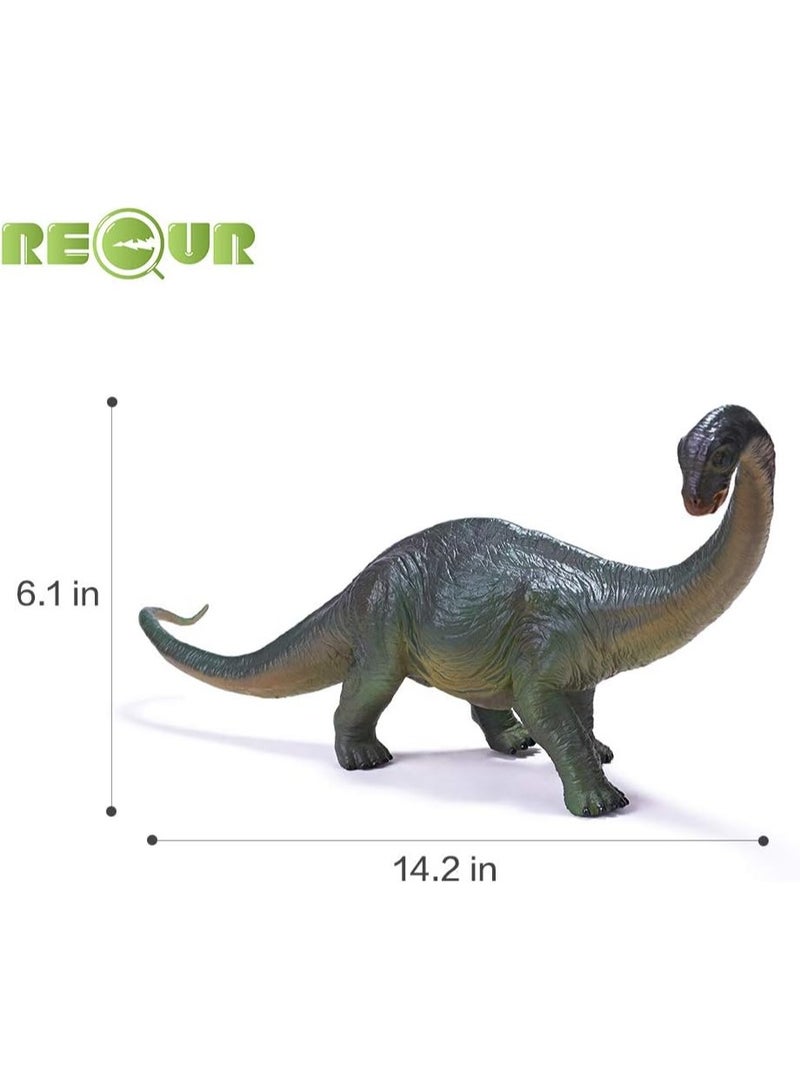 RECUR Apatosaurus Figure Toys, Realistic Brontosaurus Dinosaur Figurines Hand Painted Replica