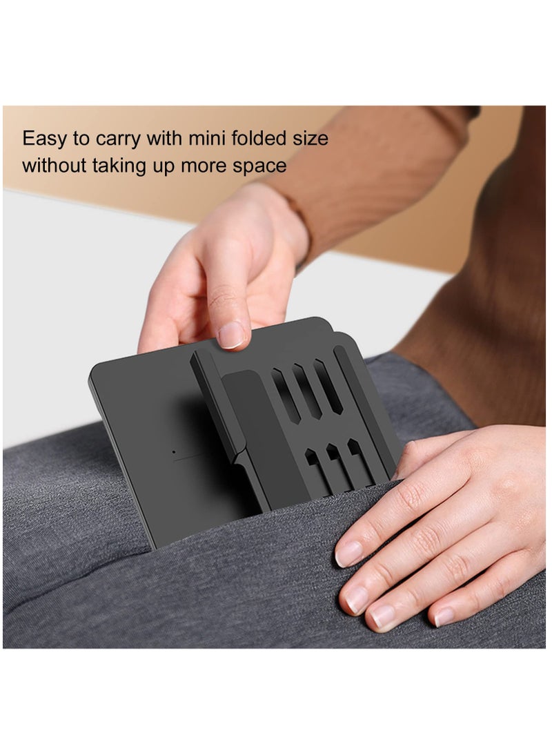 Compatible with Samsung Galaxy Z Fold 4/3/2, Set Include Mini Wireless Bluetooth Keyboard, Mouse, Comfortable & Adjustable Phone Stand, Capacitance Pen, and S Pen Holder [Easy to Carry] -Black