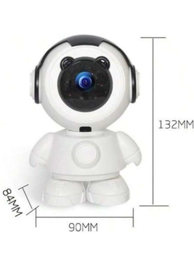 Smart WiFi Security Camera, Baby Monitor with Two-way Audio, Pan-Tilt, Night Vision, Motion Detection Astronaut Bear