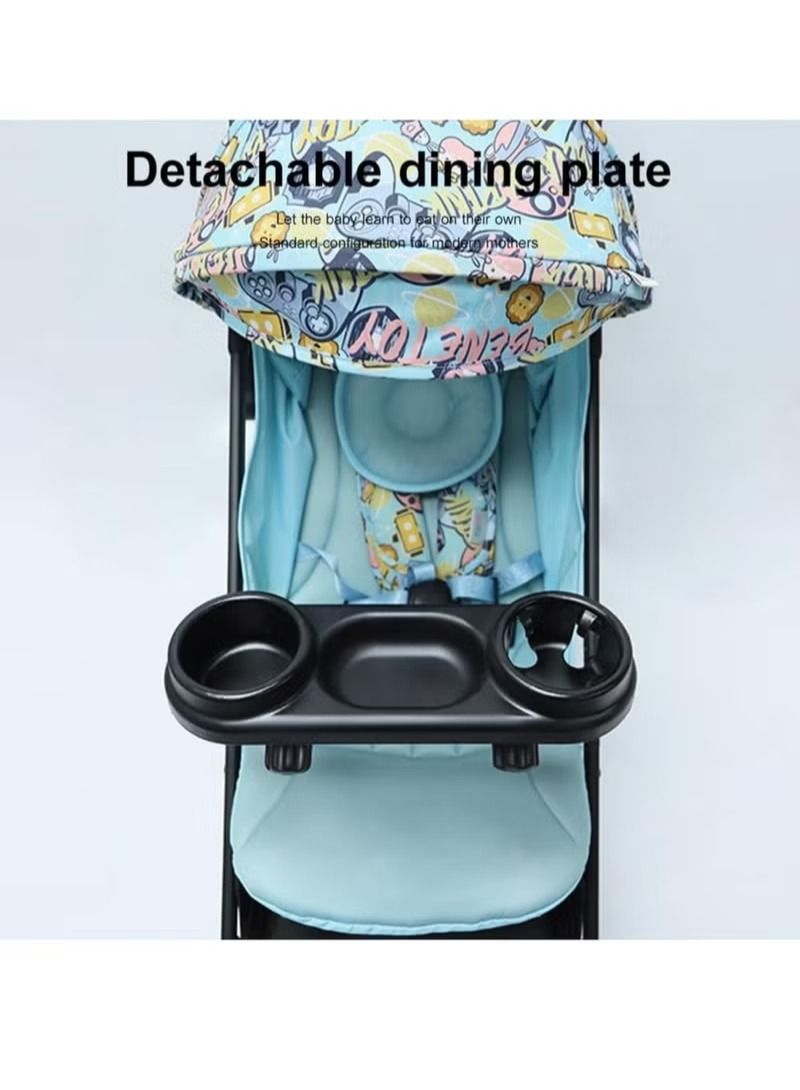 Universal Stroller Snack Tray with Cup Holder,Compatible with a Variety of Stroller handrails,ABS Material, Flexible Adjustment of The Installation