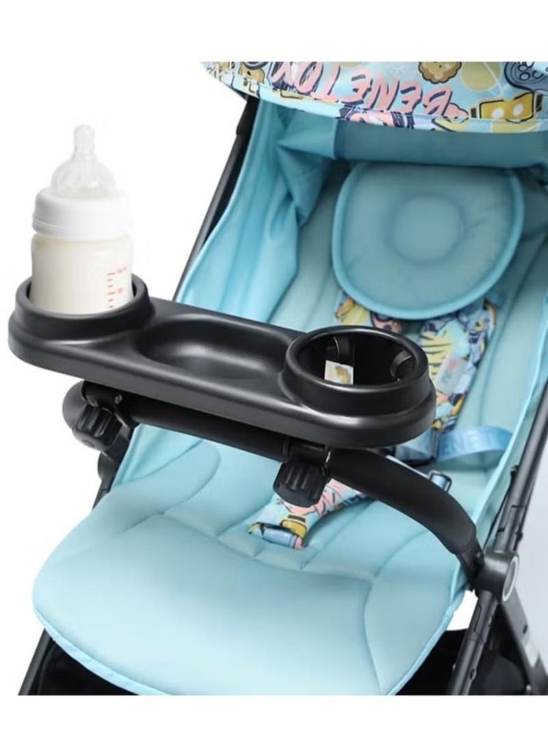 Universal Stroller Snack Tray with Cup Holder,Compatible with a Variety of Stroller handrails,ABS Material, Flexible Adjustment of The Installation