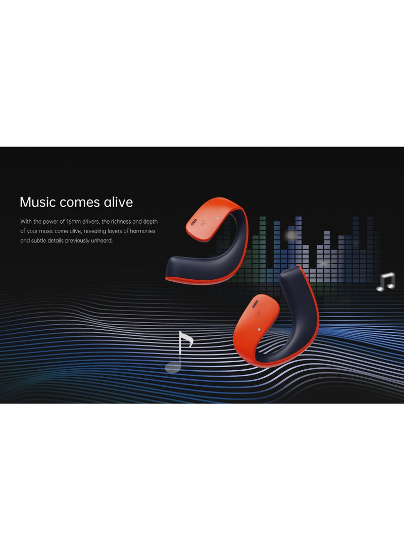 Black Shark Earphone T20 Earphone With Open Ear Wireless Earbuds Design, 35 Hours Long Battery Life, Strong 5.3 Bluetooth Connectivity, IPX67 Water Resistance and Comfortable and Lightweight Global Version 2024 White