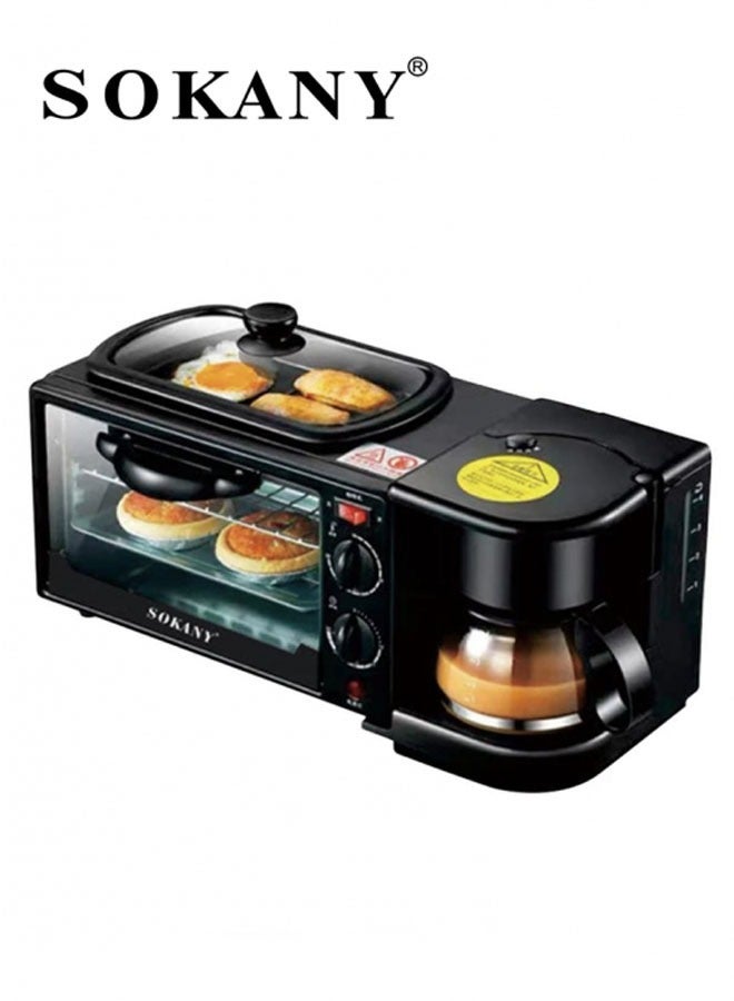 3-in-1 Multifunction Breakfast Maker Coffee Machine Electric Oven