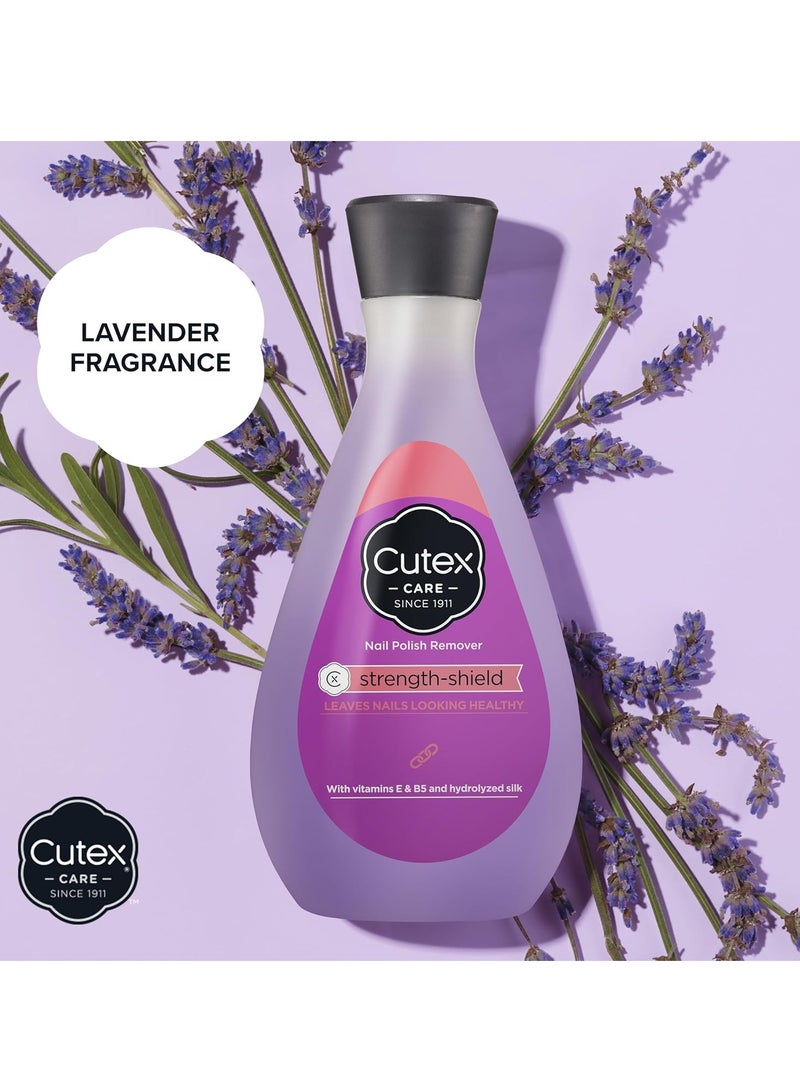 Cutex Nail Polish Remover, Strength Shield, Leaves Nails Looking Healthy, Contains Vitamins E, B5 & Hydrolyzed Silk, 6.76 Fl Oz