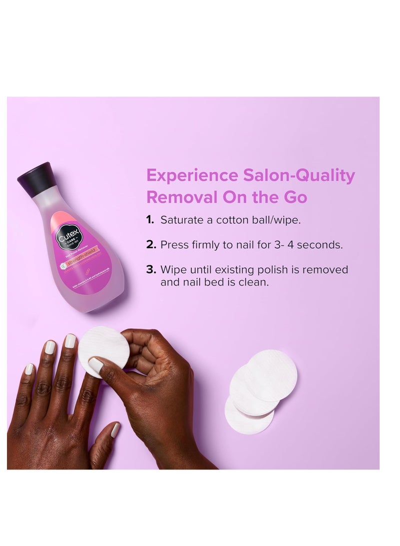 Cutex Nail Polish Remover, Strength Shield, Leaves Nails Looking Healthy, Contains Vitamins E, B5 & Hydrolyzed Silk, 6.76 Fl Oz