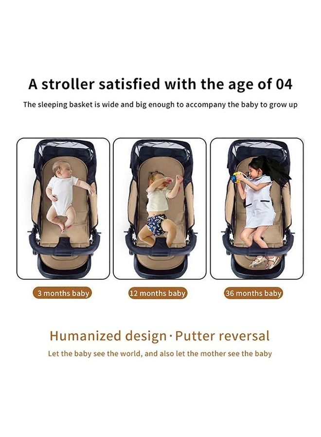 Baby Stroller Has Adjustable Handles With Two-Way Push