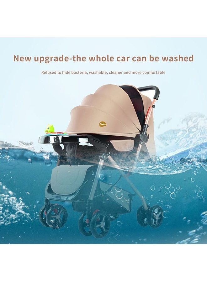 Baby Stroller Has Adjustable Handles With Two-Way Push