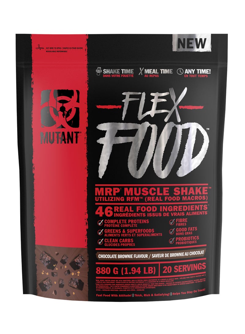 Flex Food MRP Muscle Shake 880g (1.94lb) - Chocolate Brownie
