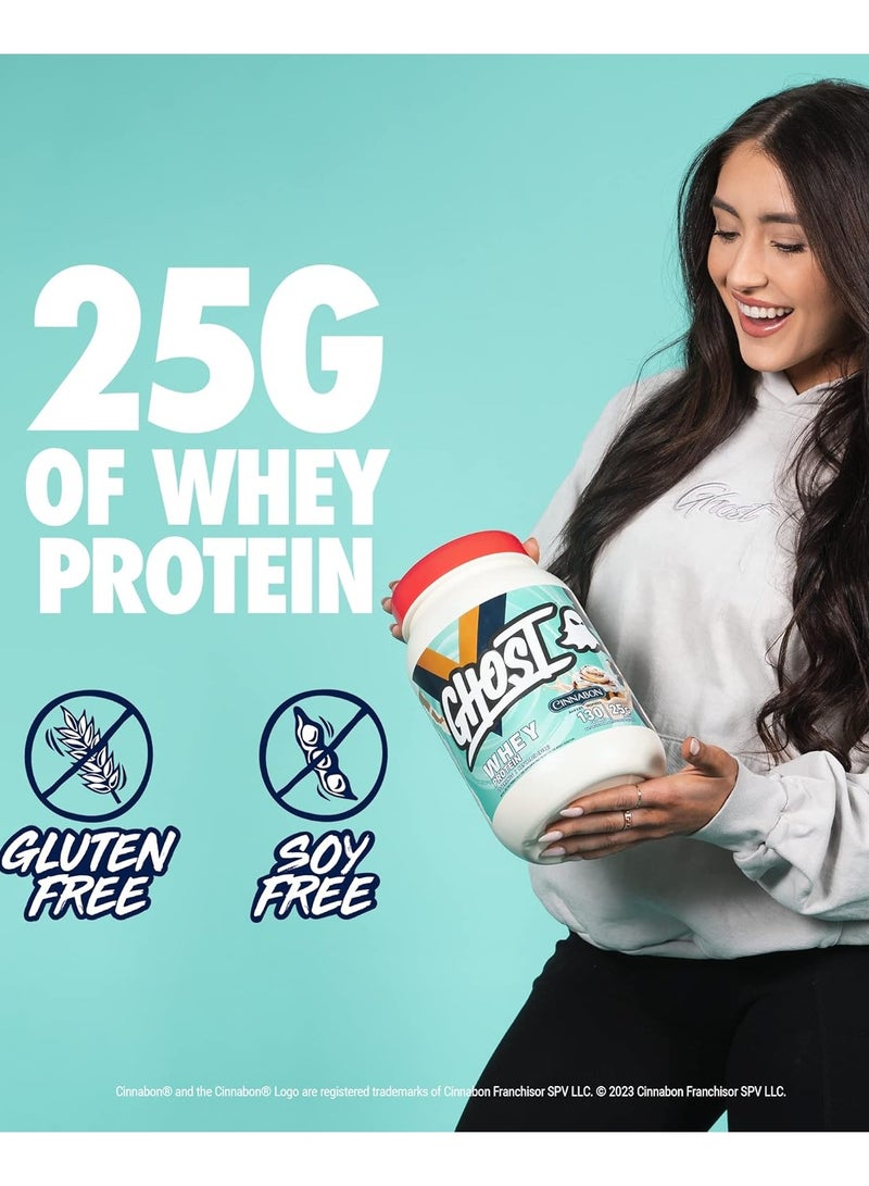 Ghost Whey Protein 4.8 lbs Cinnabon Flavor 64 Serving