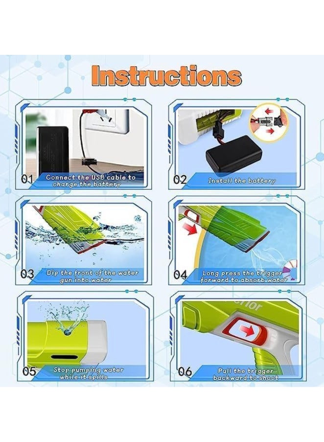 Water Gun Toy for Kids,Realistic Water Blasters Model That Absorbs Water Automatically,Water Battle Game Gun Toy