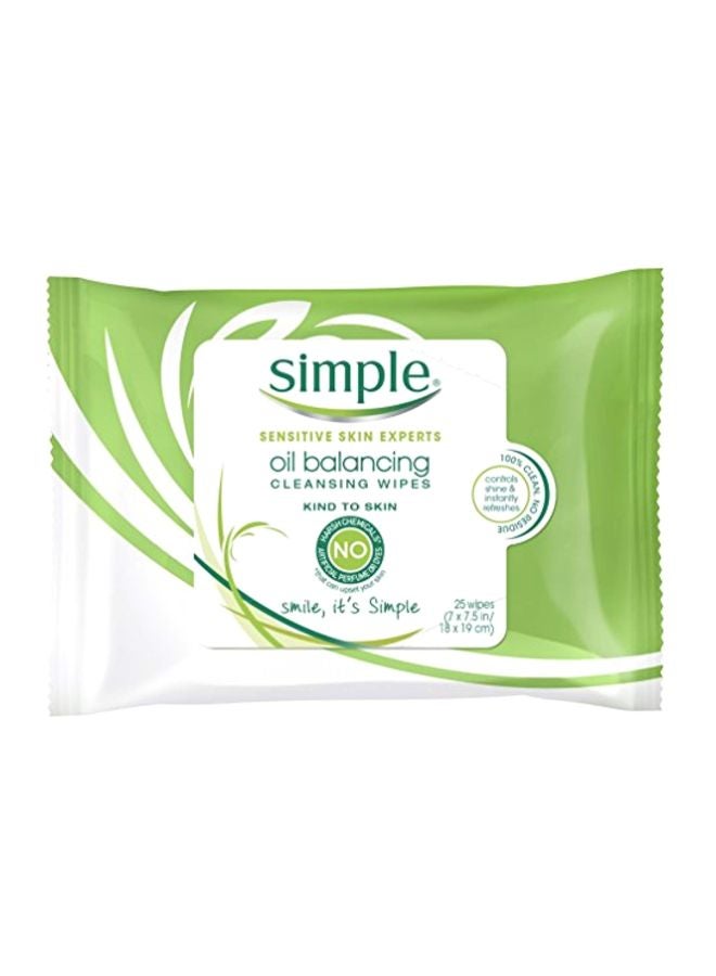 25-Piece Oil Balancing Cleansing Wipes