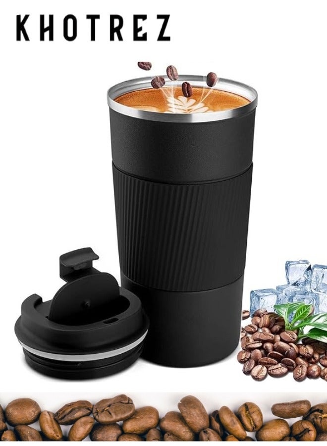 510ml Stainless Steel Insulated Travel Mug - Reusable Thermal Coffee Cup for Hot and Cold Beverages