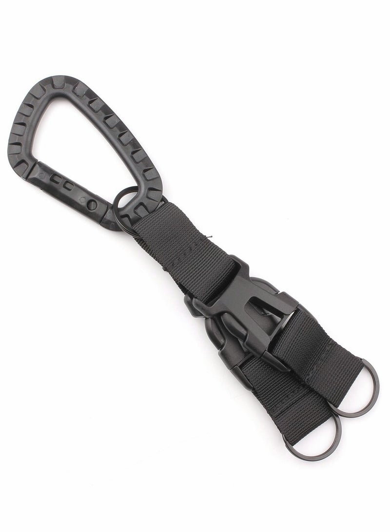 Multifunction Nylon Military Hanging Buckle Tactical Key Hook Webbing Belt Carabiner Clip Handing Belt Clip Backpack Buckle Waist Bag Holder Accessories 4PCS