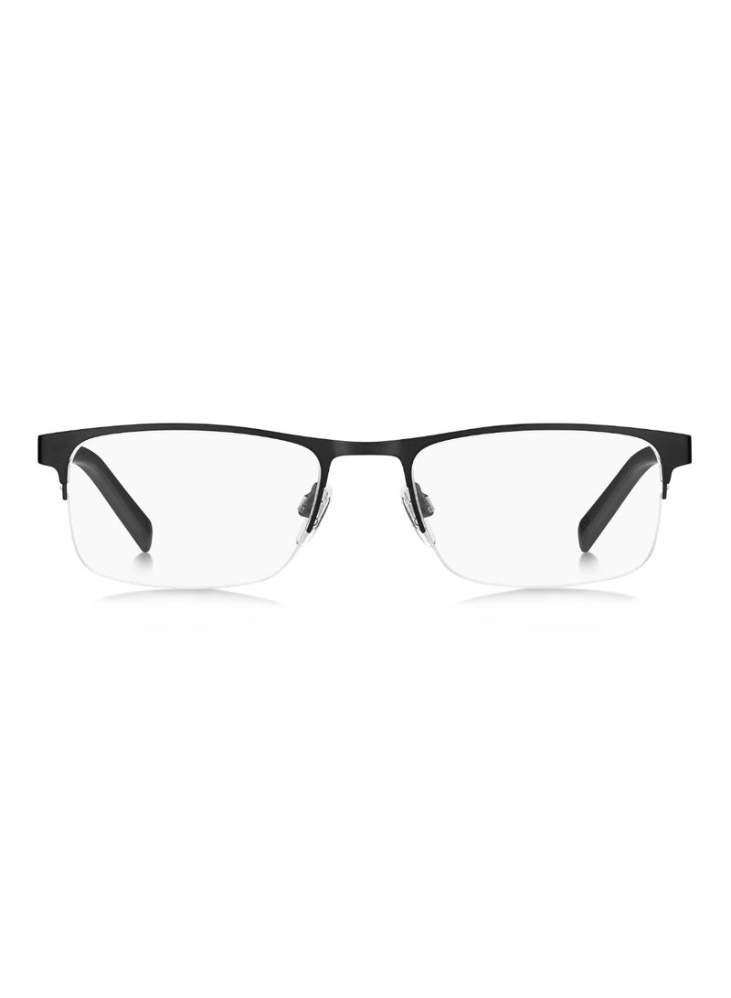 Men's Rectangular Shape Stainless Steel Sunglasses TH 2083 34 - Lens Size: 34 Mm - Mtt Black