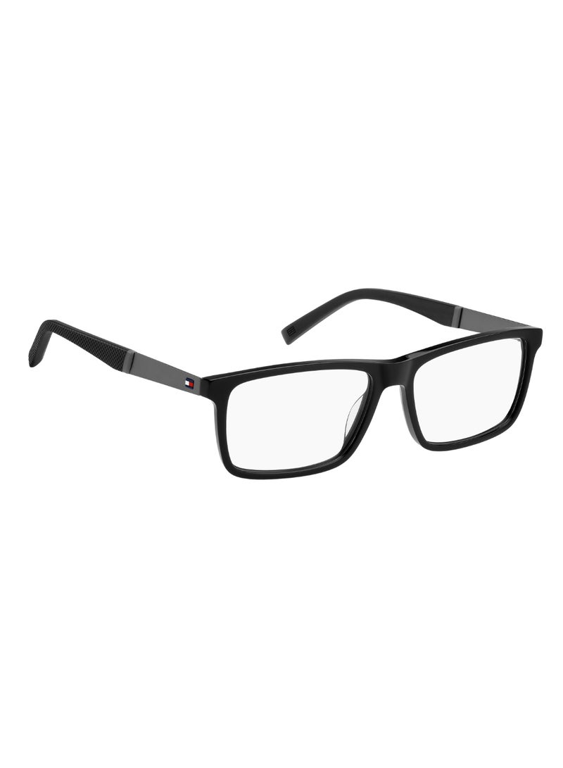 Men's Rectangular Shape Stainless Steel Sunglasses TH 2084  37 - Lens Size: 36.9 Mm - Black