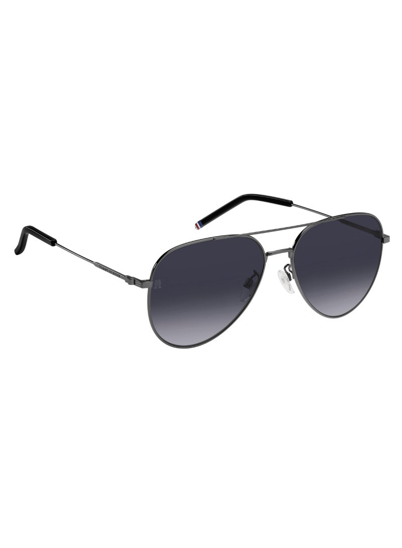 Men's Uv Protection Pilot Shape Metal Sunglasses Th 2111/G/S Grey 55 - Lens Size: 55 Mm - Dk Ruthen