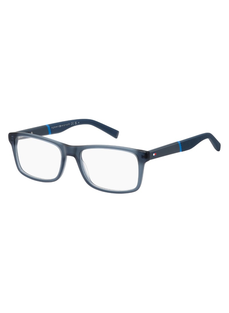 Men's  Rectangular Shape  Sunglasses Th 2044  37 - Lens Size: 37.2 Mm - Mtt Blue M