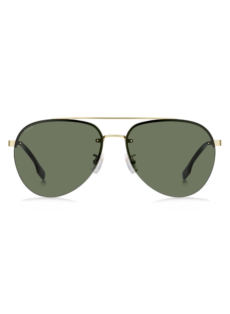 Men's Uv Protection Pilot Shape Titanium Sunglasses Boss 1537/F/Sk Green 54 - Lens Size: 53.6 Mm - Mt Gd