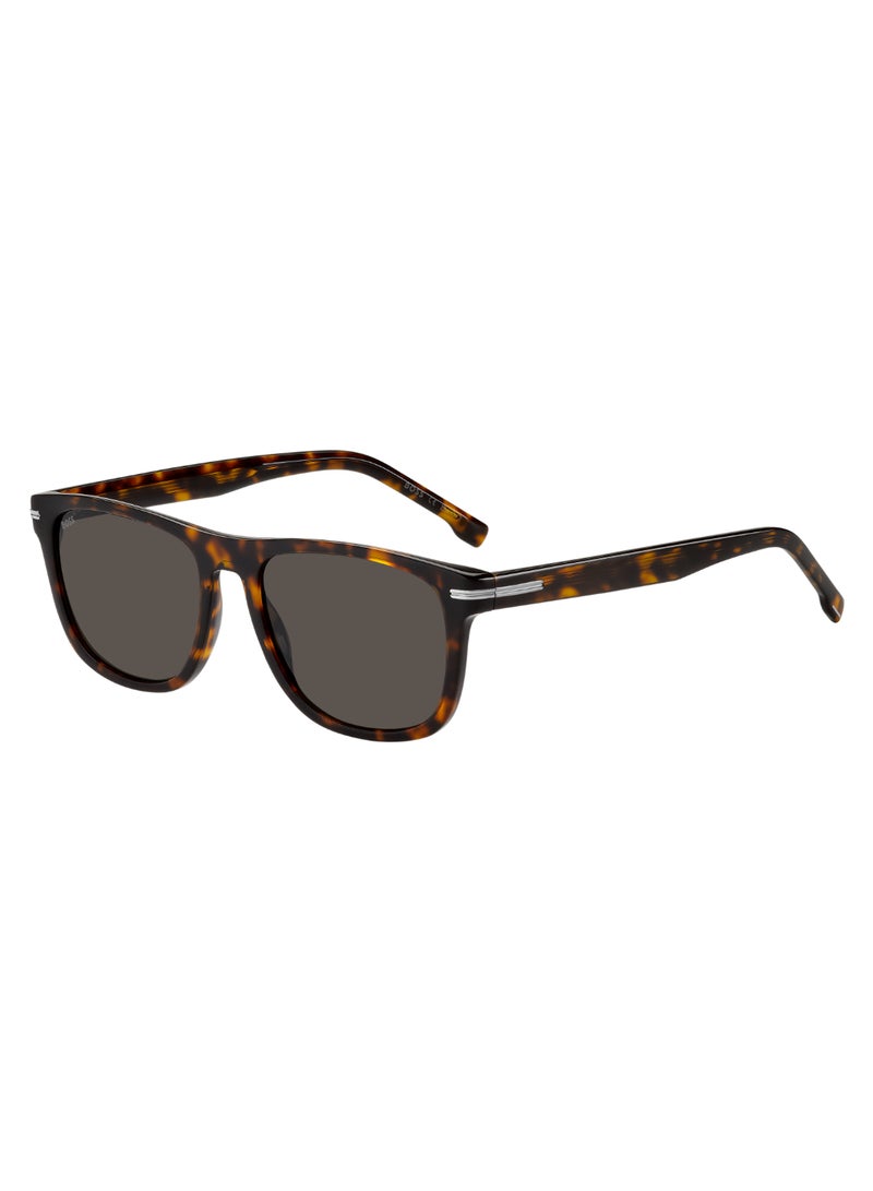 Men's UV Protection Rectangular Shape Acetate Sunglasses BOSS 1626/S GREY 43 - Lens Size: 42.8 Mm - Hvn