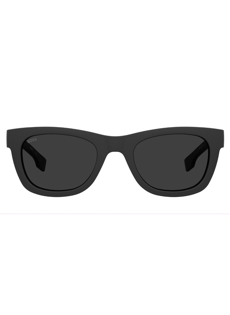 Men's UV Protection Rectangular Shape  Sunglasses BOSS 1649/S GREY 39 - Lens Size: 38.5 Mm - Black Whte