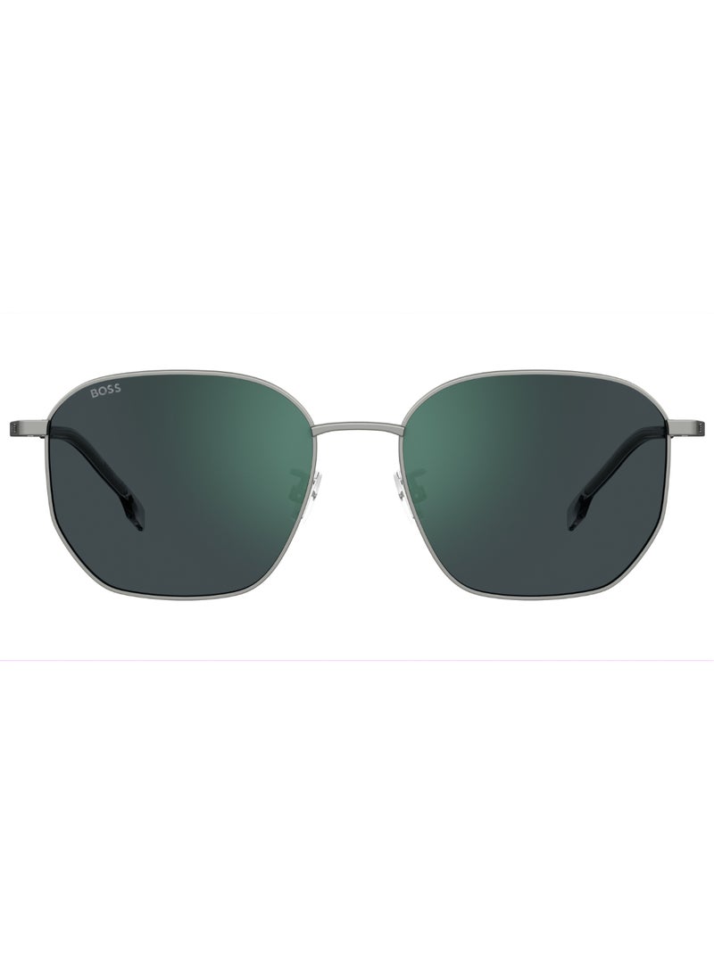 Men's UV Protection Rectangular Shape Titanium Sunglasses BOSS 1673/F/SK GREEN 49 - Lens Size: 49.2 Mm - Mt Ruthen