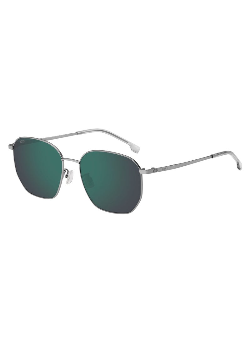 Men's UV Protection Rectangular Shape Titanium Sunglasses BOSS 1673/F/SK GREEN 49 - Lens Size: 49.2 Mm - Mt Ruthen