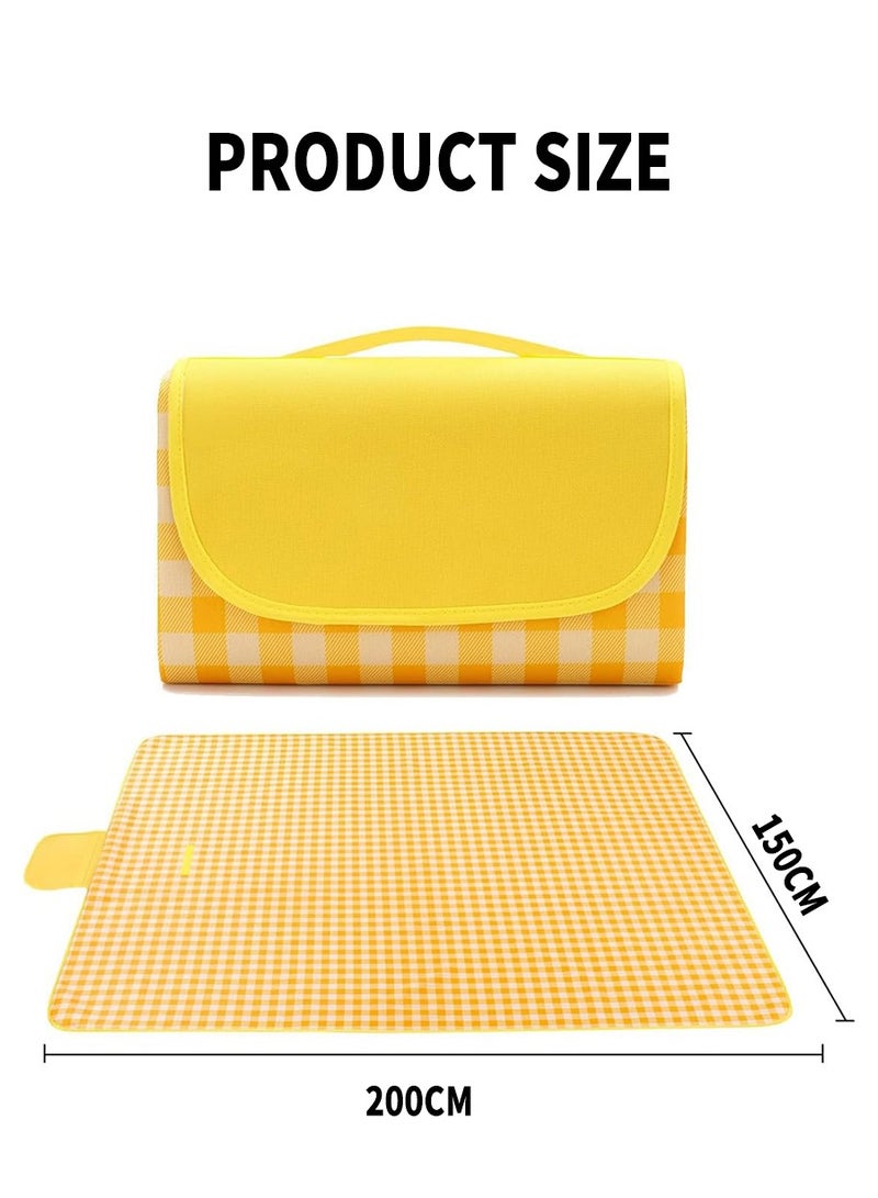 Folding waterproof outdoor picnic mat, Oxford cloth picnic mat, suitable for beach, lawn, daily outdoor picnic, wild camping 150cmx200cm