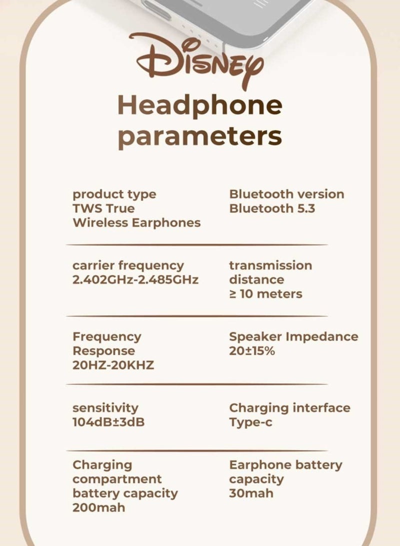 QS-T10 Clip-On Wireless Bluetooth 5.3 Kids Headphones Smart Touch Bambi
