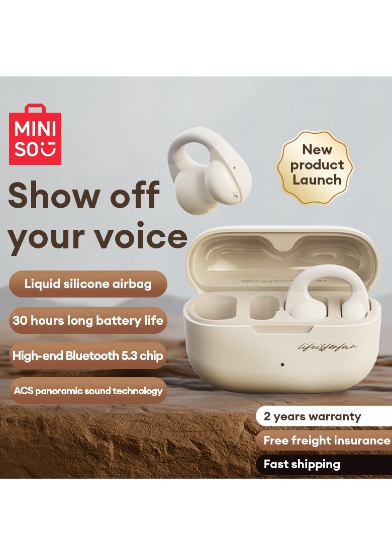 Miniso MCT12 Wireless Bluetooth Headphones-White