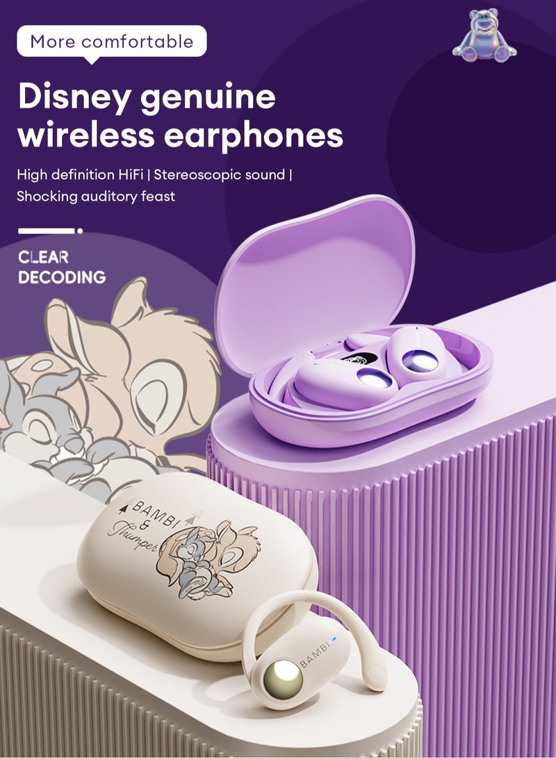 Disney QS-O03 Wireless Bluetooth Headphones-Purple