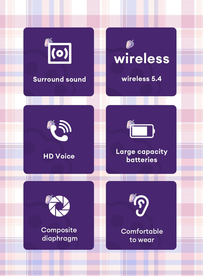Disney QS-O03 Wireless Bluetooth Headphones-Purple