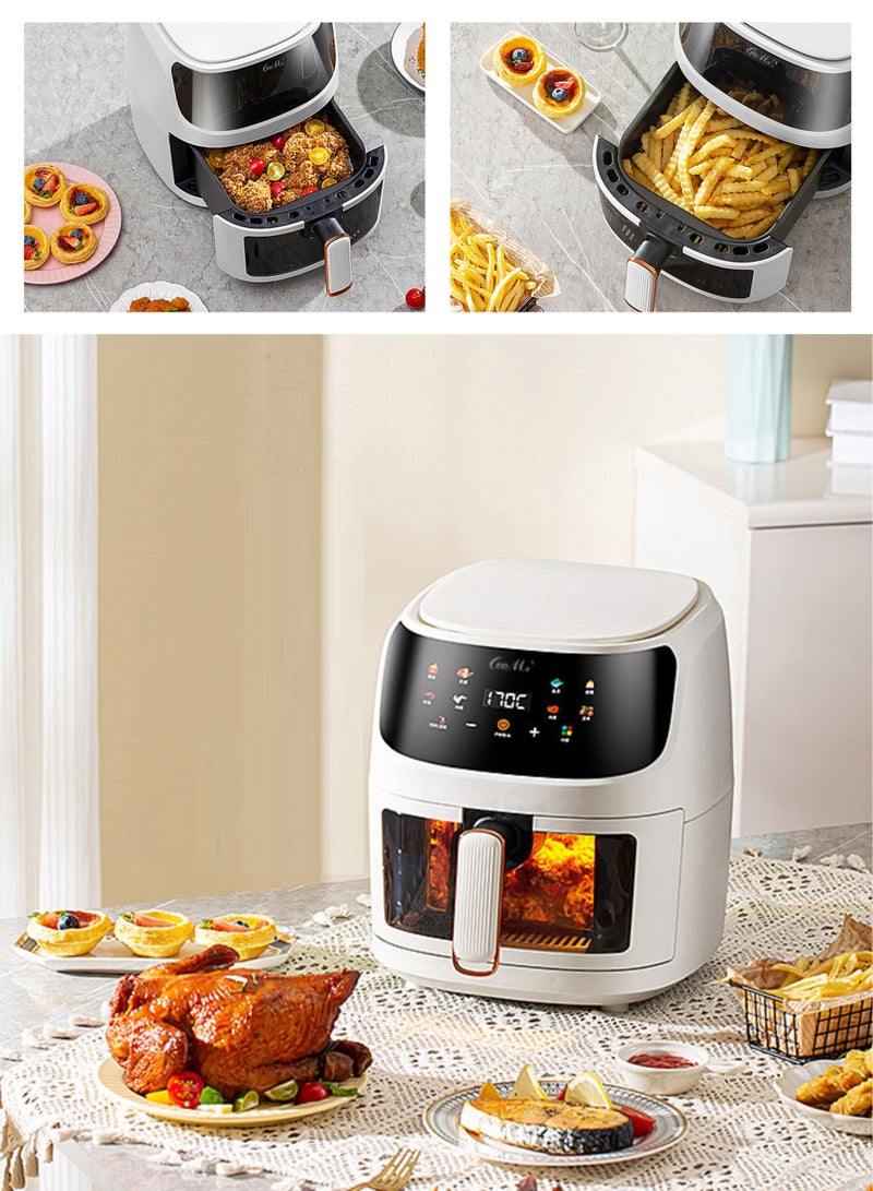 Air Fryers 6L Large Capacity Multi-Function Household Visible Circulating Hot Air Intelligent Touch Screen