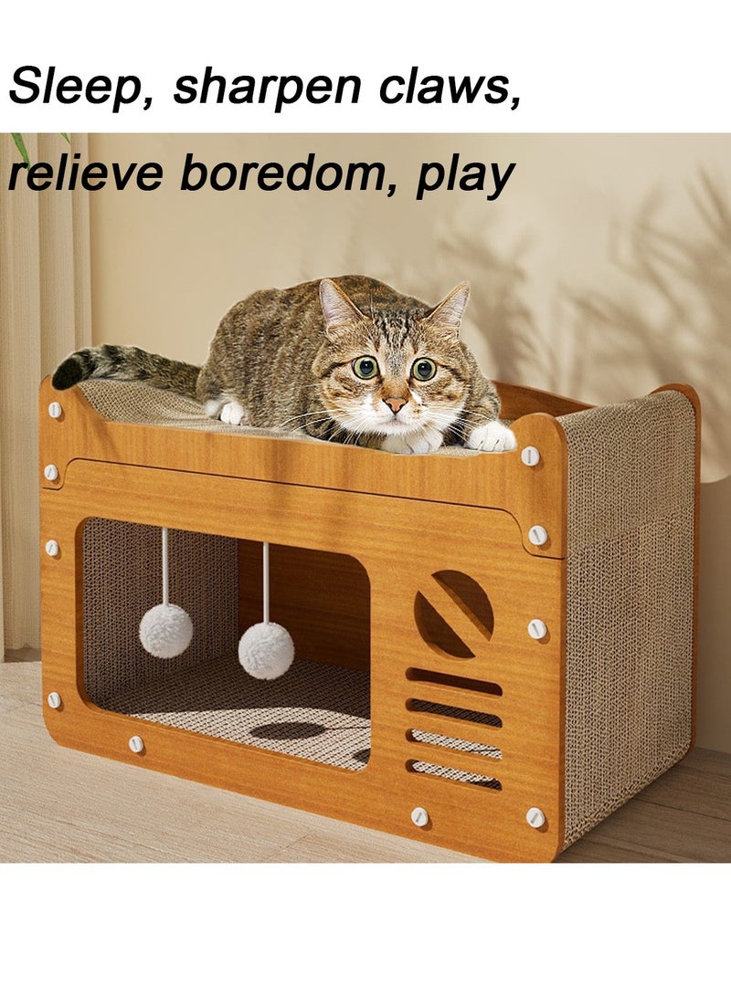 Cat Scratching Board Board Cat Cat Claw Board Cat House Cat Nest Cardboard Cats House for Cats Kittens Scratch Box Board for Cat Scratching Post for Indoor Cats Bed