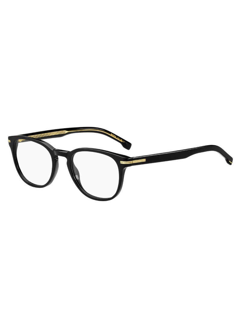 Men's  Rectangular Shape Acetate Sunglasses Boss 1601  42 - Lens Size: 42 Mm - Black