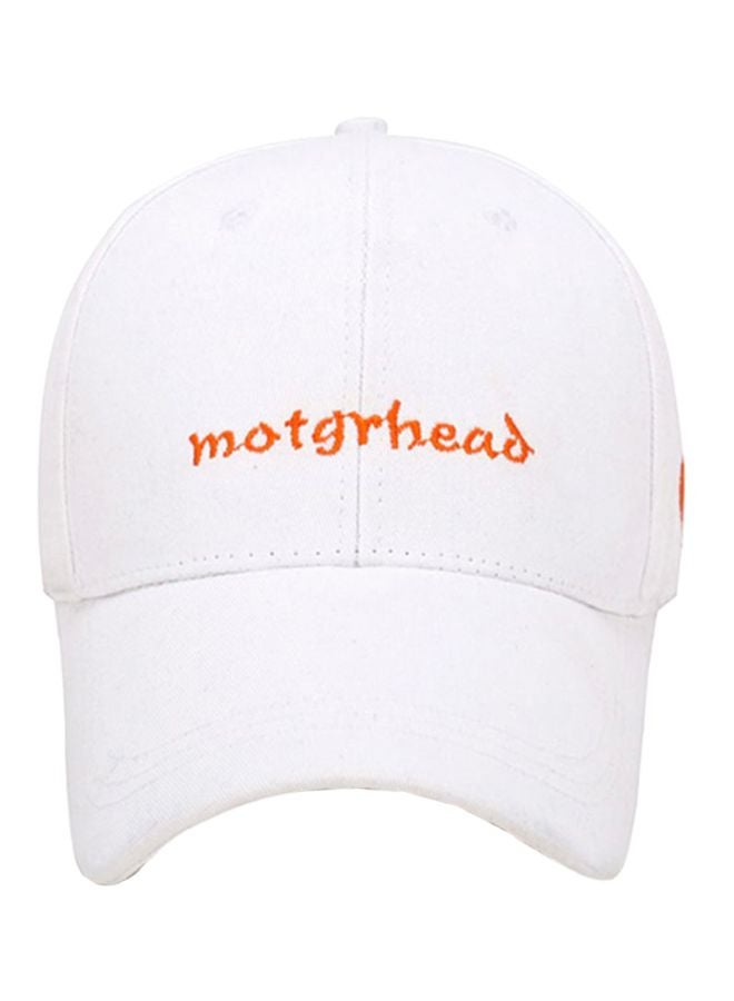 Baseball Cap White/Orange