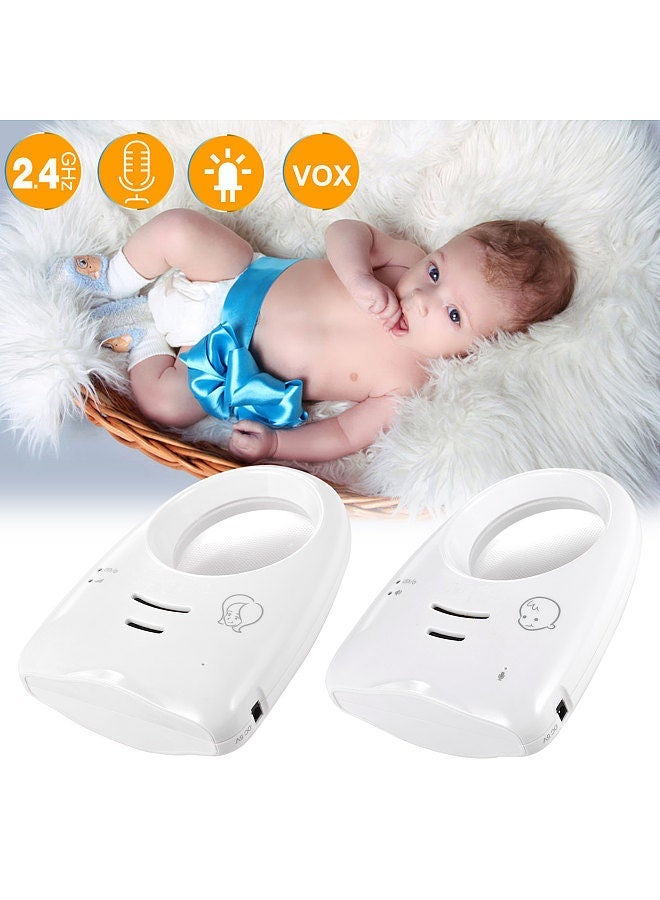 Portable 2.4GHz Wireless Digital Audio Baby Monitor One-Way Talk Crystal Clear Baby Cry Detector Sensitive Transmission