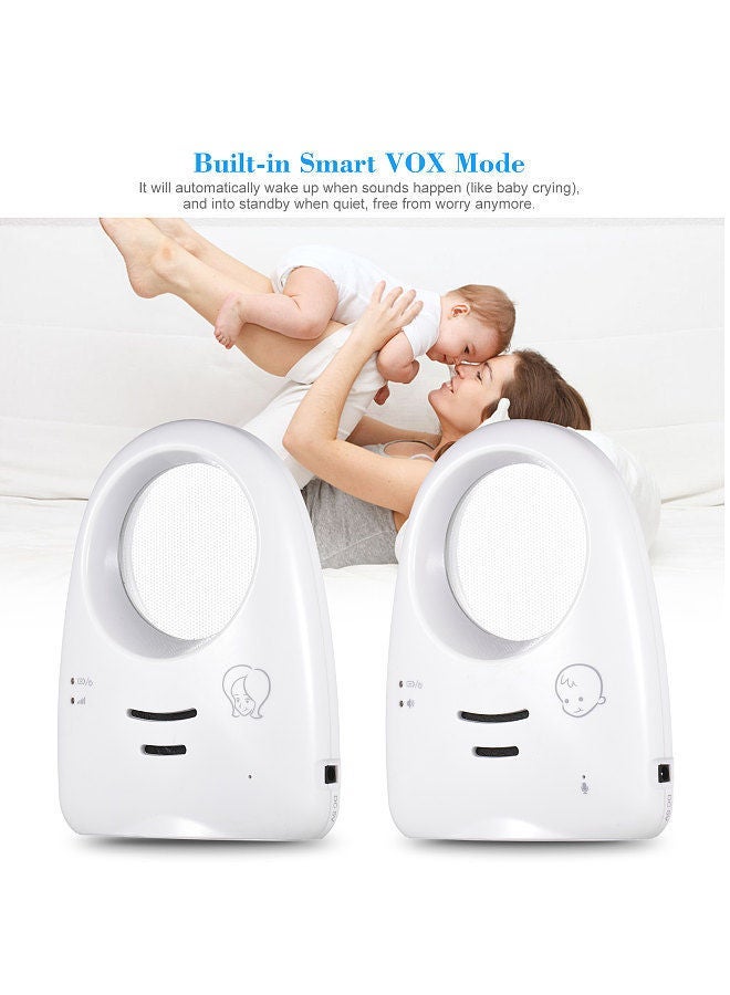 Portable 2.4GHz Wireless Digital Audio Baby Monitor One-Way Talk Crystal Clear Baby Cry Detector Sensitive Transmission